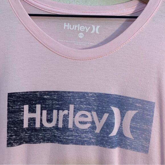 Hurley T-Shirt Pink Cotton Women’s XXL. - Picture 3 of 8